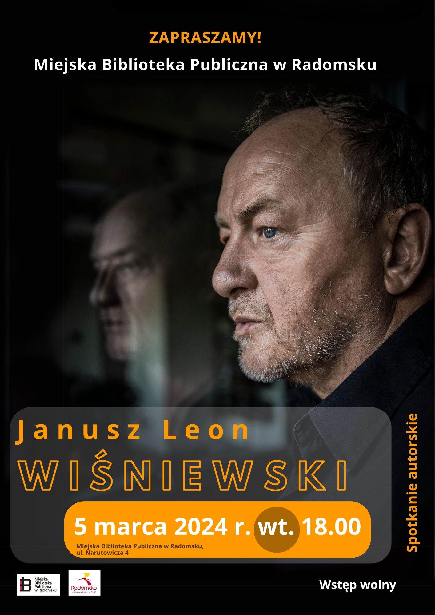 Spotkanie autorskie Janusz Leon Wiśniewski w MBP